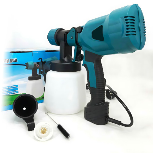 Краскопульт электрический Electric Paint Sprayer  (400-650W), бак 1100 мл, 6 сопел в комплекте, профессиональный распылитель - фото 9