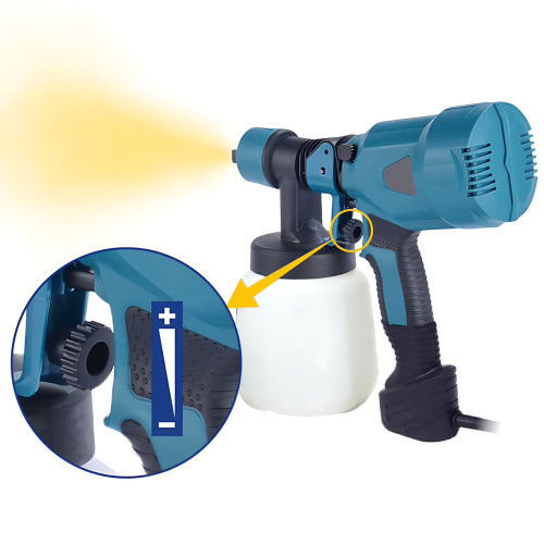 Краскопульт электрический Electric Paint Sprayer  (400-650W), бак 1100 мл, 6 сопел в комплекте, профессиональный распылитель - фото 2