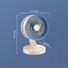 Портативный настольный USB вентилятор SkeBerg JX-80 с LED-подсветкой и встроенным ночником, бело-синий