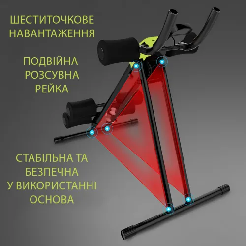 Тренажер для преса Esonstyle універсальний складаний, 4 рівні нахилу, з LCD-комп'ютером, навантаження до 100 кг - фото 5