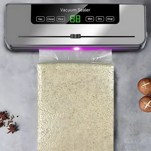 Вакууматор побутовий для продуктів Sous Vide з УФ-стерилізацією і вбудованим ножем, 600 Вт, для сухих і вологих продуктів, Acmelig - фото 9