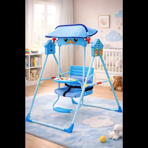 Детские складные качели для дома и улицы Bambi X-623, защита от солнца, музыка, подсветка - фото 8