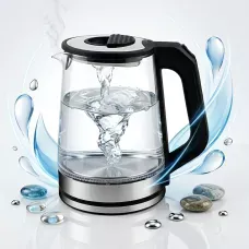 Скляний електрочайник Domotec MS 7846 2.3 л 2000 Вт, з жароміцного скла з LED-підсвіткою і захистом від перегрівання