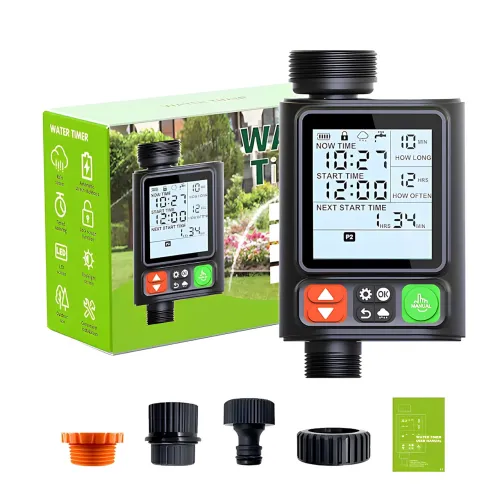 Розумний програмований таймер поливання XON Water Timer X-344, 3/4, до 10 програм, РК-дисплей, IP54, для саду та городу, чорний - фото 8