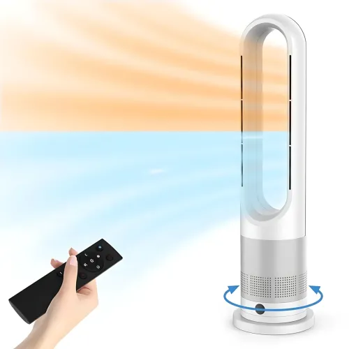 Підлоговий безлопатевий вентилятор-нагрівач Germatic AM-030JR 2в1, 1200 Вт, LED-дисплей, сенсорне керування, пульт ДК - фото 10