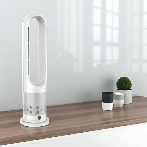 Підлоговий безлопатевий вентилятор-нагрівач Germatic AM-030JR 2в1, 1200 Вт, LED-дисплей, сенсорне керування, пульт ДК - фото 8