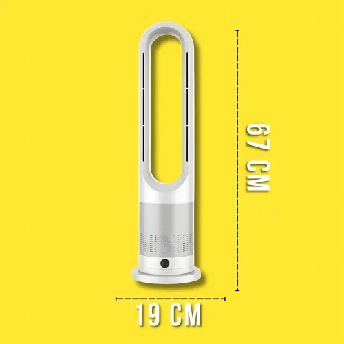 Підлоговий безлопатевий вентилятор-нагрівач Germatic AM-030JR 2в1, 1200 Вт, LED-дисплей, сенсорне керування, пульт ДК - фото 9
