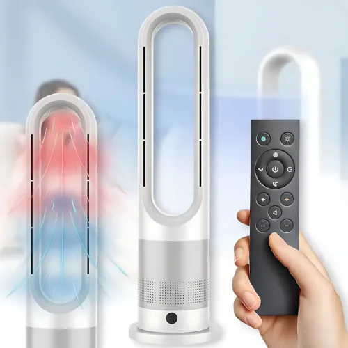 Напольный безлопастной вентилятор-обогреватель Germatic AM-030JR 2в1, 1200 Вт, LED-дисплей, сенсорное управление, пульт ДУ - фото 3
