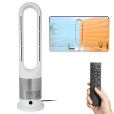 Підлоговий безлопатевий вентилятор-нагрівач Germatic AM-030JR 2в1, 1200 Вт, LED-дисплей, сенсорне керування, пульт ДК