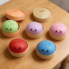 Сенсорная игрушка-антистресс «Пельмень Бао» (Bao Bun), милая мягкая игрушка в пастельных тонах, 10 см