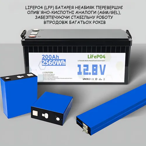 Акумулятор LiFePO4 12 V 100 Ah UKC, літій-залізо-фосфатна батарея (LFP) для ДБЖ, сонячних систем і кемпінгу - фото 9