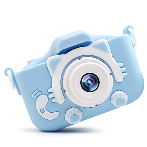 Детский цифровой фотоаппарат с селфи-камерой AND T14 Smart Kids Kitty, фотокамера для детей с играми и силиконовым чехлом - фото 5