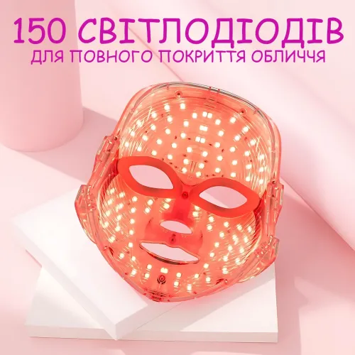 LED маска для обличчя AND 5786, фототерапія та мікроструми для омолодження шкіри, світлодіодна маска від акне та зморшок - фото 5