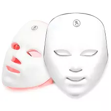 LED маска для лица AND 5786, фототерапия и микротоки для омоложения кожи, светодиодная маска от акне и морщин