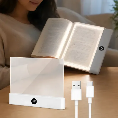 Закладка-світильник AND 5821 для читання книг з LED-підсвіткою, плоска LED-панель для комфортного читання, білий - фото 7