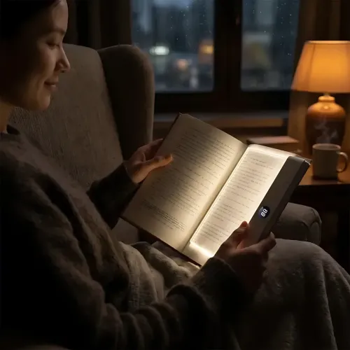 Закладка-світильник AND 5821 для читання книг з LED-підсвіткою, плоска LED-панель для комфортного читання, білий - фото 2