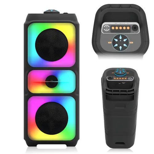 Портативна Bluetooth-колонка Adar MS-3629BT, 30 Вт, з караоке, RGB-підсвіткою, FM-радіо, USB/AUX/TF