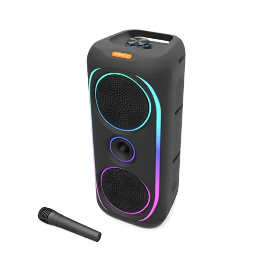 Портативна Bluetooth-колонка MS-2041BT, 50 Вт, з бездротовим мікрофоном, RGB-підсвіткою, TWS, FM-радіо, USB/AUX/TF - фото 4