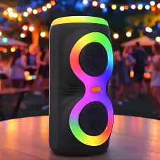 Портативна Bluetooth-колонка MS-2057BT-W, 60 Вт, з бездротовим мікрофоном і пультом ДК, RGB-підсвітка, FM-радіо, TWS