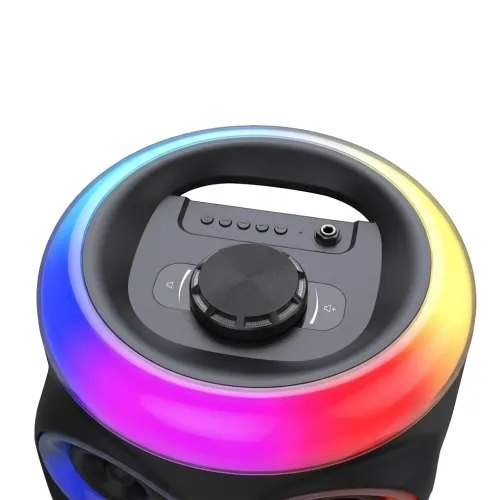Портативна Bluetooth-колонка MS-2057BT-W, 60 Вт, з бездротовим мікрофоном і пультом ДК, RGB-підсвітка, FM-радіо, TWS - фото 4