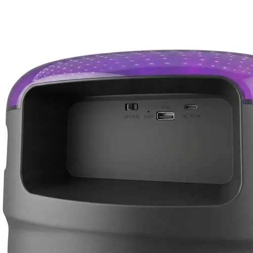 Портативна Bluetooth-колонка MS-2057BT-W, 60 Вт, з бездротовим мікрофоном і пультом ДК, RGB-підсвітка, FM-радіо, TWS - фото 5