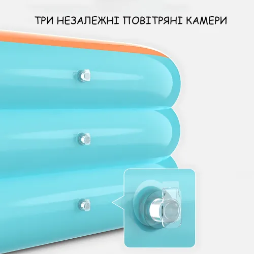 Сімейний надувний басейн BS-08 (250х140х65 см), прямокутний басейн для дорослих і дітей, ПВХ - фото 3