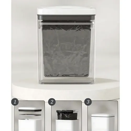Умное сенсорное мусорное ведро Smart Trash Can 16 л, бесконтактное автоматическое ведро для мусора с крышкой, электро контейнер - фото 3
