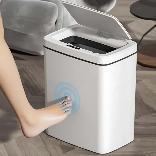 Розумне сенсорне відро для сміття Smart Trash Can 16 л, безконтактне автоматичне відро для сміття з кришкою, електро контейнер Рож - фото 3