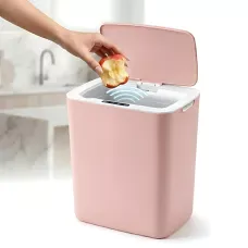 Розумне сенсорне відро для сміття Smart Trash Can 16 л, безконтактне автоматичне відро для сміття з кришкою, електро контейнер Рож