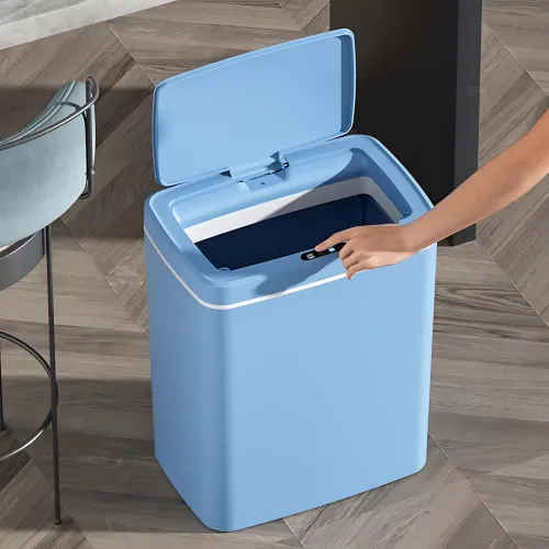 Розумне сенсорне відро для сміття Smart Trash Can 16 л, безконтактне автоматичне відро для сміття з кришкою, електро контейнер Бла - фото 2