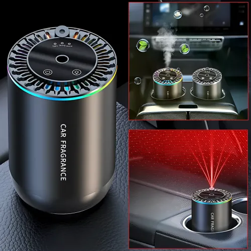 Автомобильный ароматизатор с RGB подсветкой и проекцией «Звездное небо» XT015, аромадиффузор для авто с USB-зарядкой