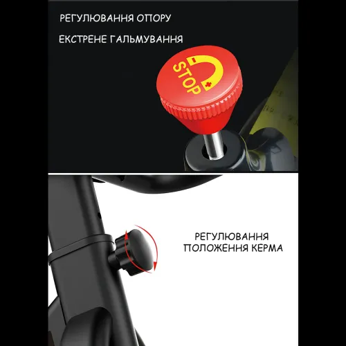 Магнитный спинбайк EcoFit E-009MM с Bluetooth, грузоподъемность до 150 кг, вертикальный велотренажер с ЖК-дисплеем, 20 уровней - фото 8