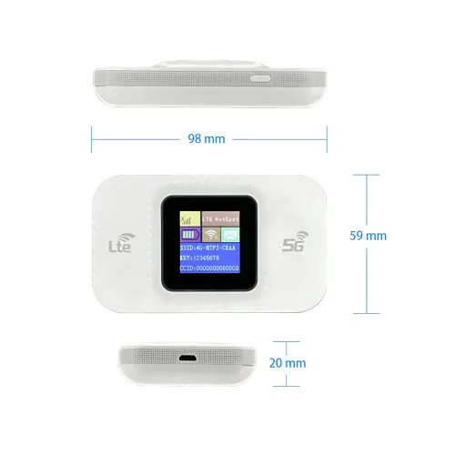 Портативный 4G/5G Wi-Fi роутер с дисплеем и АКБ 3000 mAh, карманный модем для SIM-карты (до 10 устройств) - фото 9