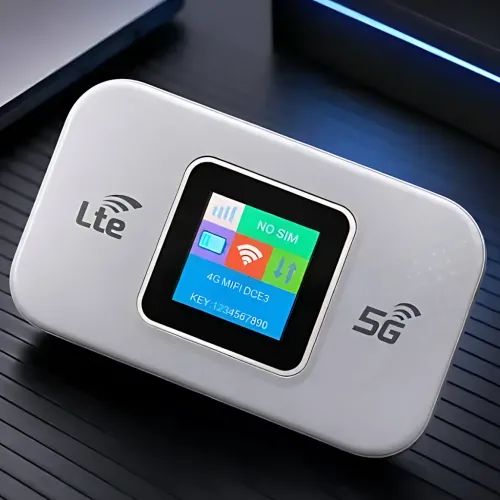 Портативный 4G/5G Wi-Fi роутер с дисплеем и АКБ 3000 mAh, карманный модем для SIM-карты (до 10 устройств) - фото 4
