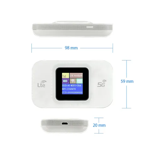 Портативний 4G/5G Wi-Fi роутер з дисплеєм і АКБ 3000 mAh, кишеньковий модем для SIM-картки (до 10 пристроїв) - фото 9