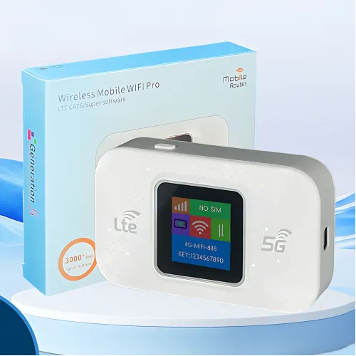 Портативный 4G/5G Wi-Fi роутер с дисплеем и АКБ 3000 mAh, карманный модем для SIM-карты (до 10 устройств)