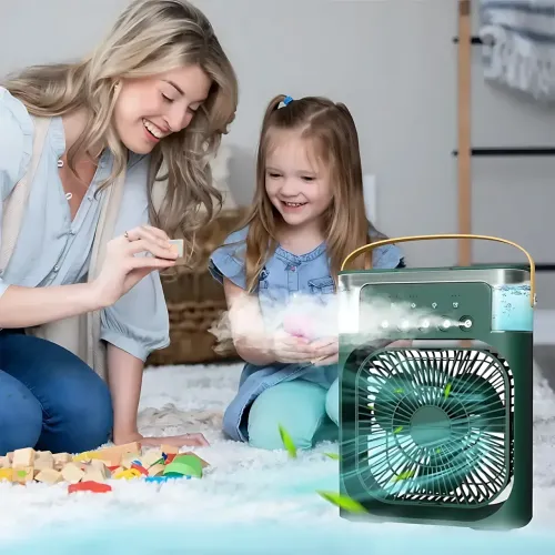Портативный кондиционер 4в1 Air Cooler Fan с водяным охлаждением, настольный мини-вентилятор с ароматизатором и подсветкой - фото 9