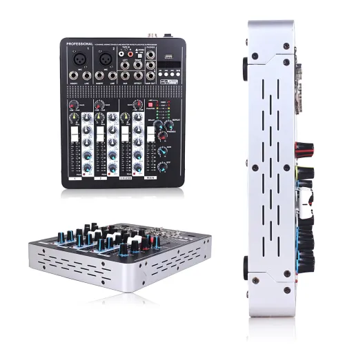 Профессиональный микшерный пульт Mixer BT MT-4000 (2 канала), Bluetooth, USB, MP3, фантомное питание +48V, DSP эффекты - фото 3