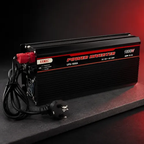 Инвертор напряжения UKC 1800W (UPS+CHARGE) 12V в 220V, преобразователь тока с функцией ИБП и зарядкой аккумулятора