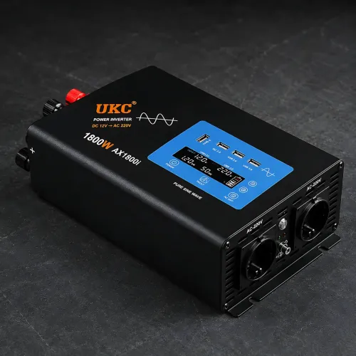 Преобразователь напряжения UKC AX1800i 12V-220V 1800W чистая синусоида, инвертор с LCD-дисплеем, USB, Type-C - фото 10