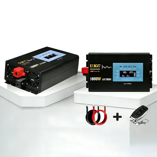Перетворювач напруги UKC AX1800i 12V-220V 1800W чиста синусоїда, інвертор з LCD-дисплеєм, USB, Type-C - фото 2