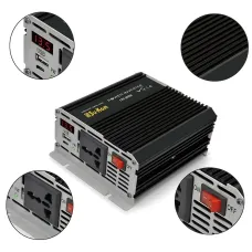 Автомобільний інвертор SU-KAM RPI 500 W (12 V 220 V) перетворювач напруги з активним охолодженням для авто, кемпінгу та дому