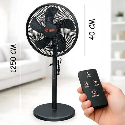 Вентилятор напольный BITEK BT-1650 16 (40 см), 120 Вт, 8 скоростей, пульт ДУ, LED-дисплей, таймер, автоповорот - фото 7