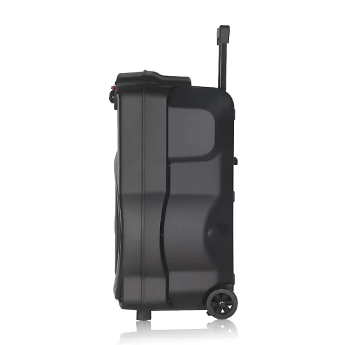 Портативная акустическая колонка ZXX-1520 120Вт 15 с Bluetooth, караоке, LED-подсветкой и 2 радиомикрофонами, колонка-чемодан - фото 3