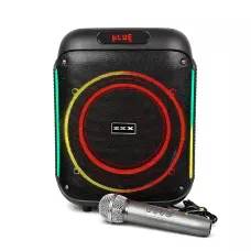 Портативна акустична колонка ZXX-5502 800 Вт, Bluetooth колонка з бездротовим мікрофоном, LED-підсвітка, TWS, FM, караоке