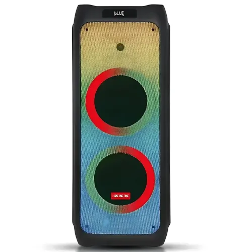 Акустична колонка ZXX-5590 100 Вт, портативна караоке система з двома мікрофонами, Bluetooth, TWS, FM, підсвіткою, на колесах - фото 2