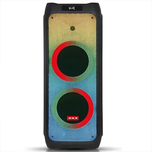 Акустическая колонка ZXX-5590 100 Вт, портативная караоке система с двумя микрофонами, Bluetooth, TWS, FM, подсветкой, на колесах - фото 2