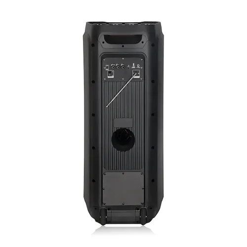 Акустическая колонка ZXX-5560 100 Вт, портативная караоке система с 2 микрофонами, Bluetooth, TWS, FM, LED подсветкой, на колесах - фото 4