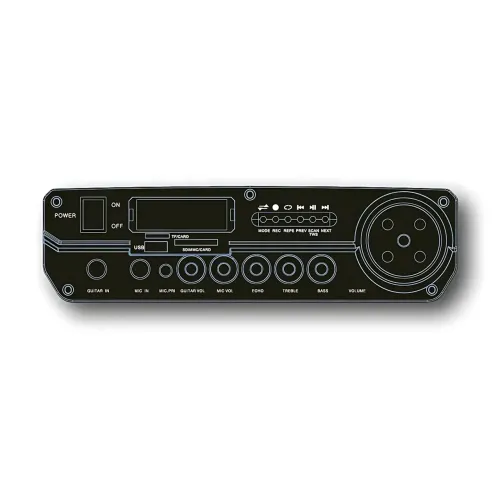 Акустична колонка ZXX-7171 600 Вт, портативна караоке система 12, Bluetooth, TWS, FM, LED, мікрофон, еквалайзер, на коліщатках - фото 7