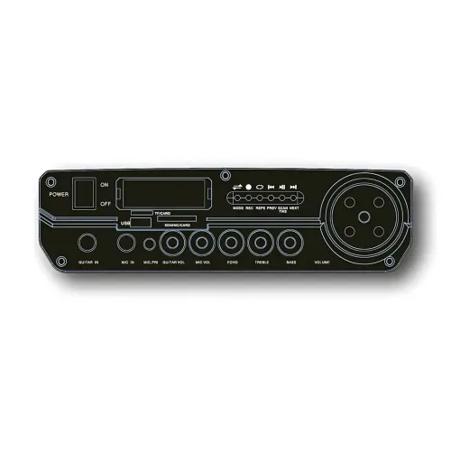 Акустическая колонка ZXX-7171 600 Вт, портативная караоке система 12, Bluetooth, TWS, FM, LED, микрофон, эквалайзер, на колесиках - фото 7